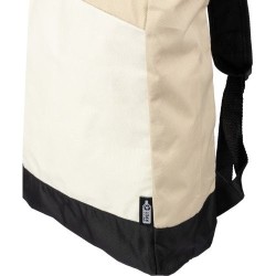Sac à dos roll-top personnalisé en rPET - Marlene Matières : polyester Couleurs : beige marquage laser ultra précis