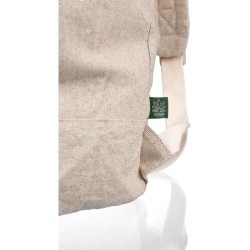 Sac à dos roll-top  en chanvre personnalisé - Margarete Matières : coton Couleurs : kaki marquage laser ultra précis
