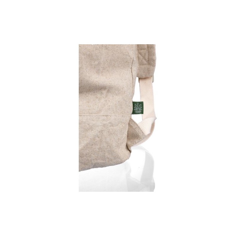 Sac à dos roll-top  en chanvre personnalisé - Margarete Matières : coton Couleurs : kaki marquage laser ultra précis