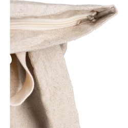 Sac à dos roll-top  en chanvre personnalisé - Margarete Matières : coton Couleurs : kaki livraison express 24h 48h
