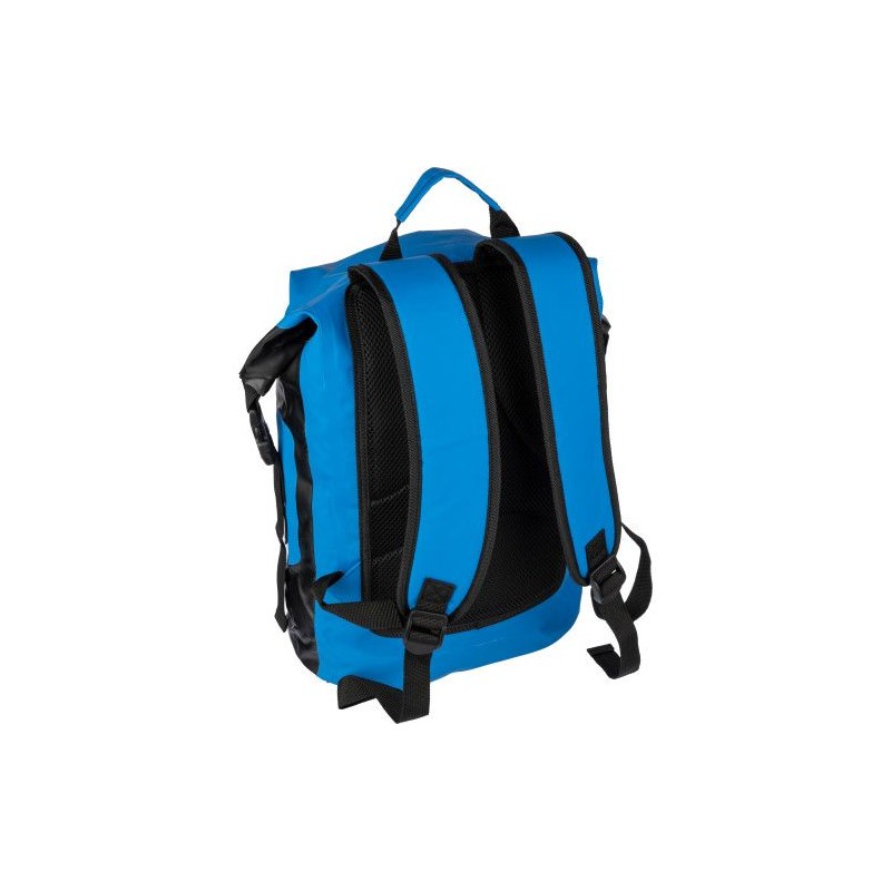 Sac à dos roll-top  en bâche 250D personnalisé - Hermann Matières : polyester Couleurs : noir goodies personnalisé en stock