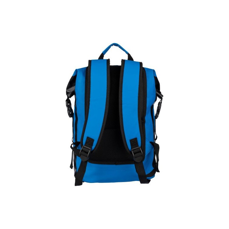 Sac à dos roll-top  en bâche 250D personnalisé - Hermann Matières : polyester Couleurs : bleu cobalt personnalisation rapide en 