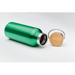 Flacon isotherme double paroi 500 ml personnalisé - HELSINKI Matières : acier inoxydable Couleurs : vert personnalisation sur me