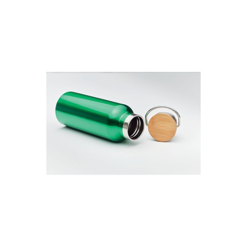 Flacon isotherme double paroi 500 ml personnalisé - HELSINKI Matières : acier inoxydable Couleurs : vert personnalisation sur me