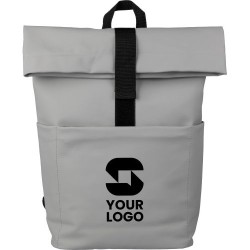 Sac à dos personnalisé en PU pour ordinateur - Senta Matières : polyester Couleurs : gris accessoire événementiel unique