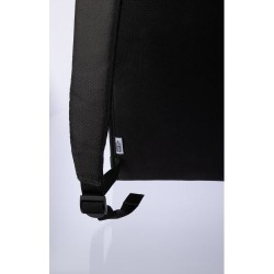 Sac à dos  porte-ordinateur en polyester rPET personnalisé - Ralf Matières : nylon Couleurs : noir cadeau entreprise pas cher
