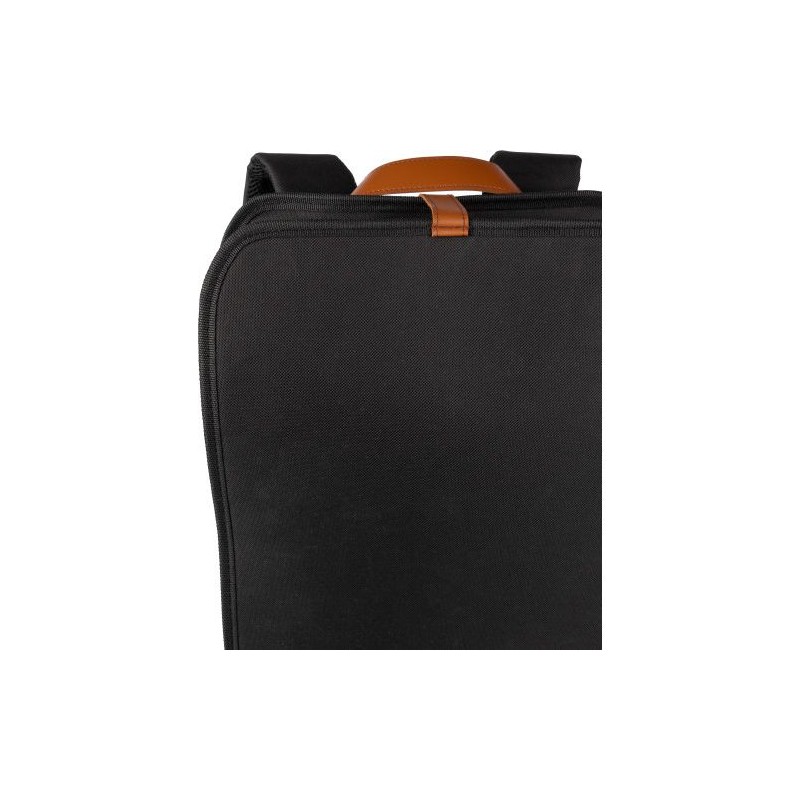 Sac à dos  porte-ordinateur en polyester rPET personnalisé - Ralf Matières : nylon Couleurs : noir impression haute définition