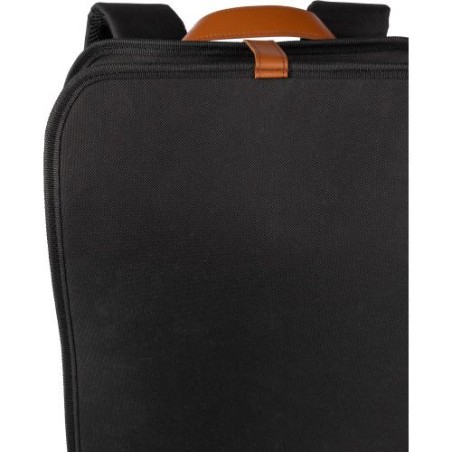 Sac à dos  porte-ordinateur en polyester rPET personnalisé - Ralf Matières : nylon Couleurs : noir impression haute définition