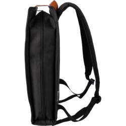 Sac à dos  porte-ordinateur en polyester rPET personnalisé - Ralf Matières : nylon Couleurs : noir marquage laser ultra précis