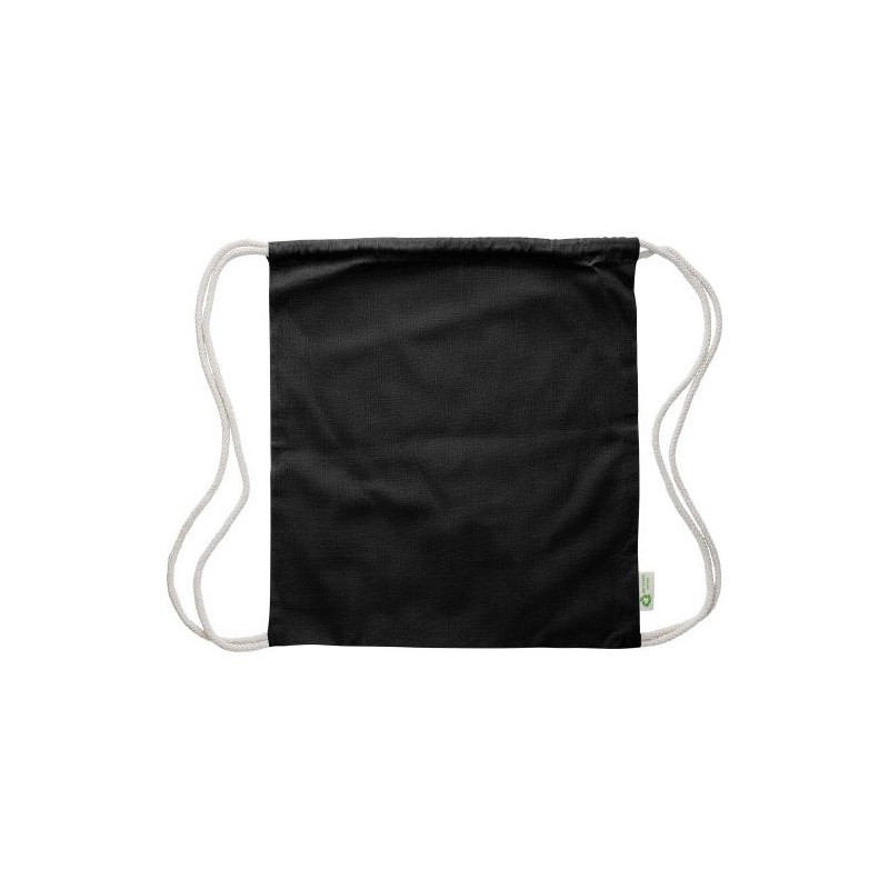 Sac à dos  et personnalisable en coton recyclé 120g/m² - Joy Matières : coton Couleurs : noir