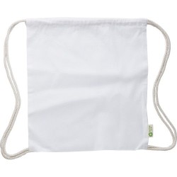 Sac à dos  et personnalisable en coton recyclé 120g/m² - Joy Matières : coton Couleurs : noir 2