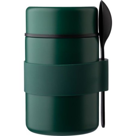 Récipient alimentaire isotherme double paroi en inox pas cher - Niko Matières : métal Couleurs : noir goodies publicitaire événe