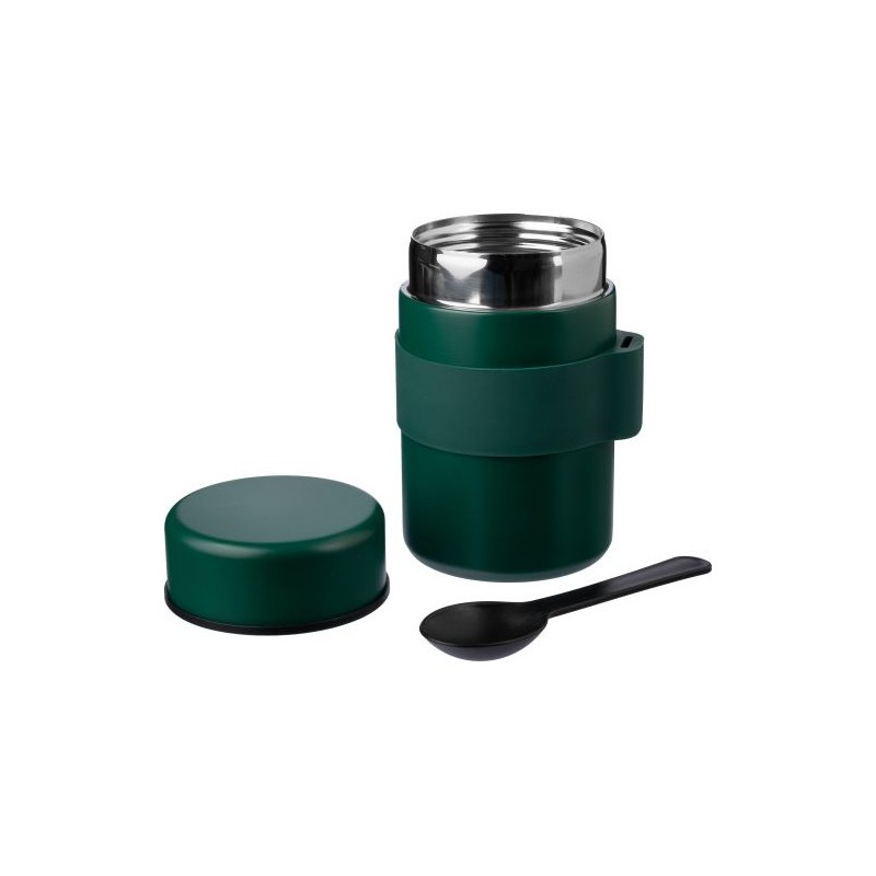 Récipient alimentaire isotherme double paroi en inox pas cher - Niko Matières : métal Couleurs : noir personnalisable avec votre