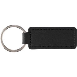 Porte-clés Éco-responsable Personnalisé en Peau de Pomme et PU - Sabrina Matières : fer Couleurs : noir