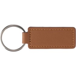 Porte-clés Éco-responsable Personnalisé en Peau de Pomme et PU - Sabrina Matières : fer Couleurs : brun personnalisable avec vot