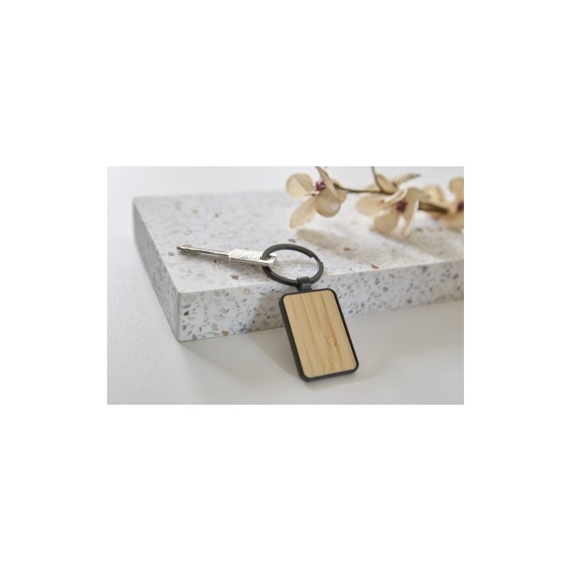 Porte-clés en métal et bambou Brigitte