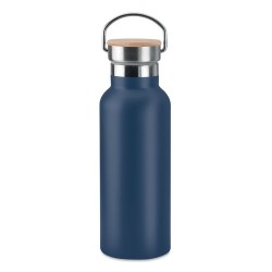 Flacon isotherme double paroi 500 ml personnalisé - HELSINKI Matières : acier inoxydable Couleurs : bleu marine personnalisable 