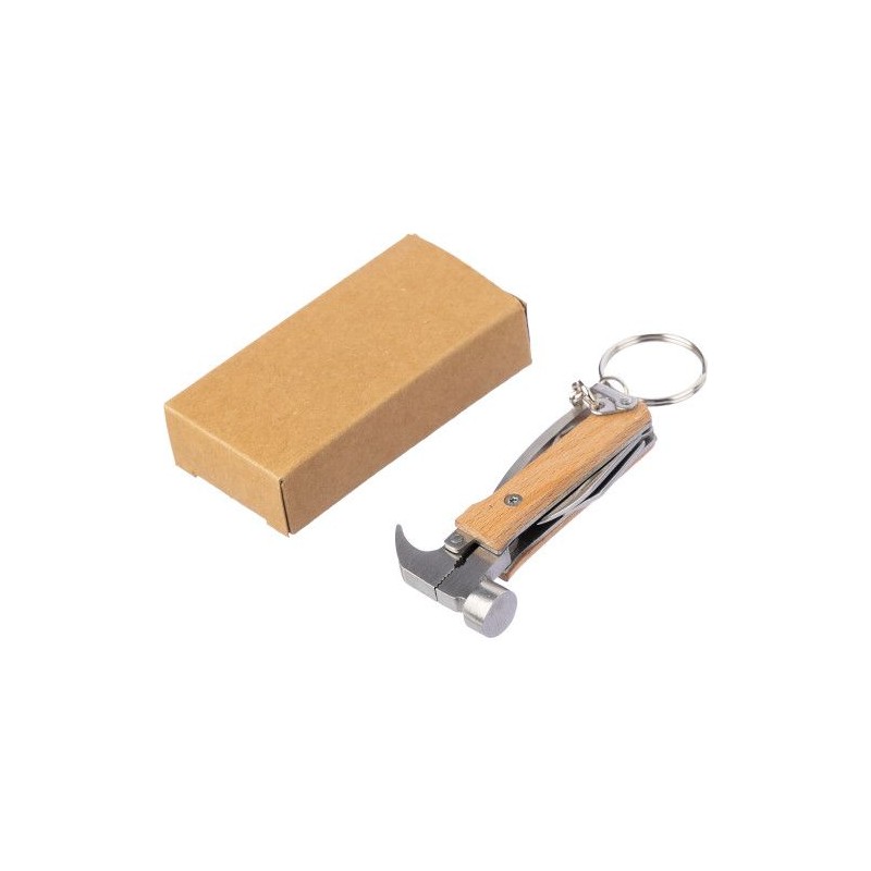 Outil Multifonction en Bambou avec Porte-Clés Heinrich Personnalisé