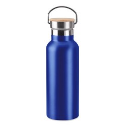 Flacon isotherme double paroi 500 ml personnalisé - HELSINKI Matières : acier inoxydable Couleurs : bleu impression haute défini