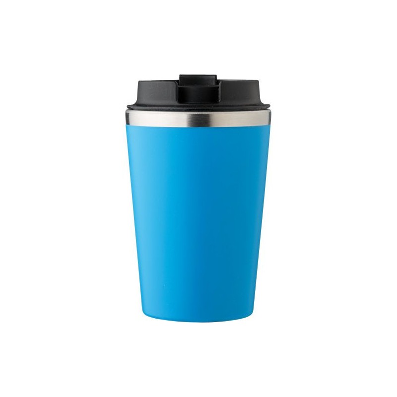Mug personnalisé en acier inoxydable - Cadeau d'entreprise Shay Matières : acier inoxydable Couleurs : noir marquage couleur écl