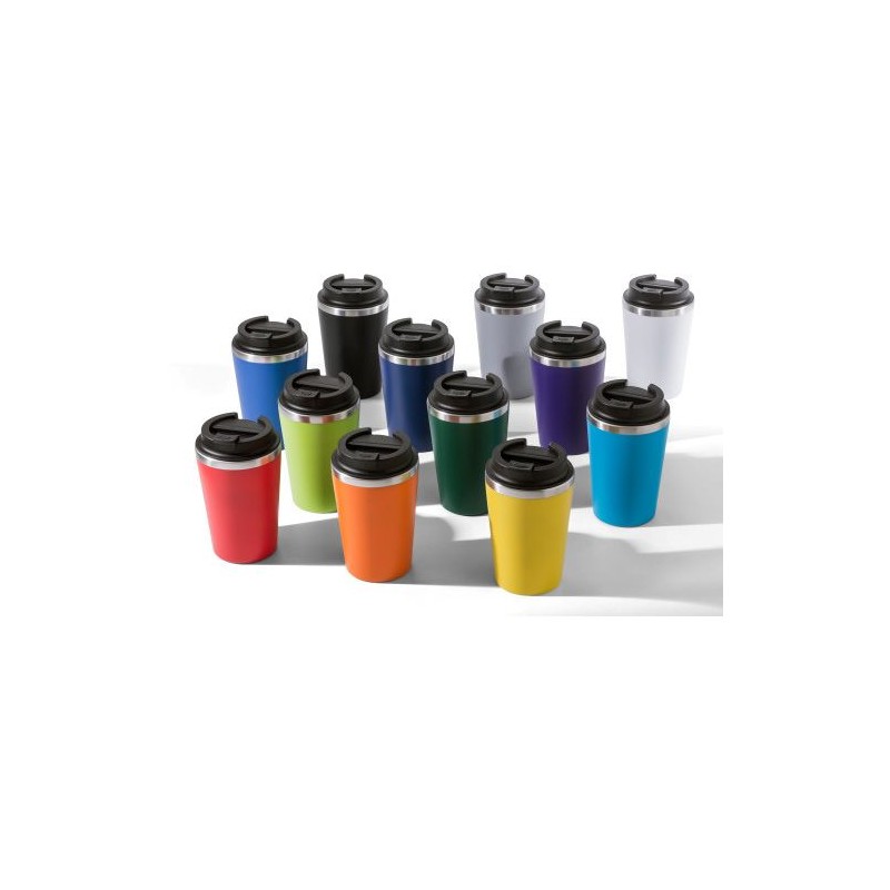 Mug personnalisé en acier inoxydable - Cadeau d'entreprise Shay Matières : acier inoxydable Couleurs : noir goodies entreprise d
