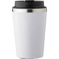Mug personnalisé en acier inoxydable - Cadeau d'entreprise Shay Matières : acier inoxydable Couleurs : blanc personnalisation ra