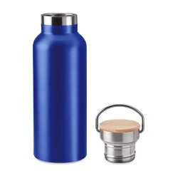 Flacon isotherme double paroi 500 ml personnalisé - HELSINKI Matières : acier inoxydable Couleurs : bleu accessoire événementiel