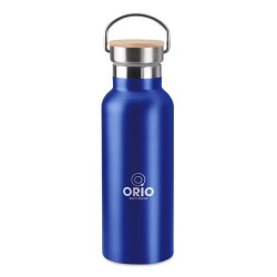 Flacon isotherme double paroi 500 ml personnalisé - HELSINKI Matières : acier inoxydable Couleurs : bleu cadeau affaires élégant