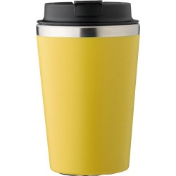Mug personnalisé en acier inoxydable - Cadeau d'entreprise Shay Matières : acier inoxydable Couleurs : jaune personnalisable ave
