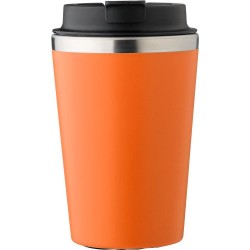 Mug personnalisé en acier inoxydable - Cadeau d'entreprise Shay Matières : acier inoxydable Couleurs : orange impression haute d