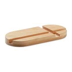 Support Pratique en Bambou Personnalisé pour Tablette/Smartphone ROBIN Matières : bambou Couleurs : bois goodies publicitaire év