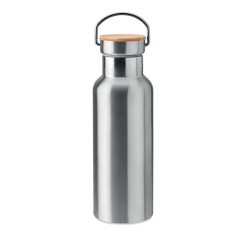 Flacon isotherme double paroi 500 ml personnalisé - HELSINKI Matières : acier inoxydable Couleurs : argenté mat objet promotionn