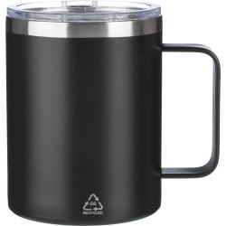 Mug double paroi incassable en acier inoxydable personnalisé - Renate Matières : métal Couleurs : noir