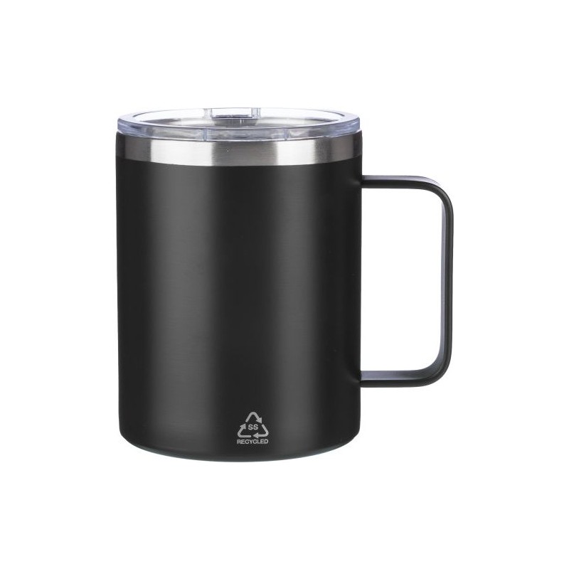 Mug double paroi incassable en acier inoxydable personnalisé - Renate Matières : métal Couleurs : noir