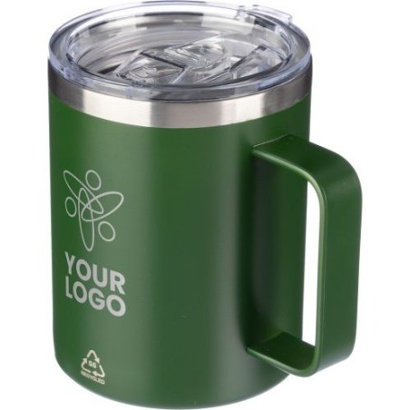 Mug double paroi incassable en acier inoxydable personnalisé - Renate Matières : métal Couleurs : noir goodies entreprise design