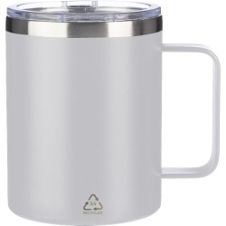 Mug double paroi incassable en acier inoxydable personnalisé - Renate Matières : métal Couleurs : blanc livraison express 24h 48