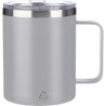 Mug double paroi incassable en acier inoxydable personnalisé - Renate Matières : métal Couleurs : gris impression haute définiti