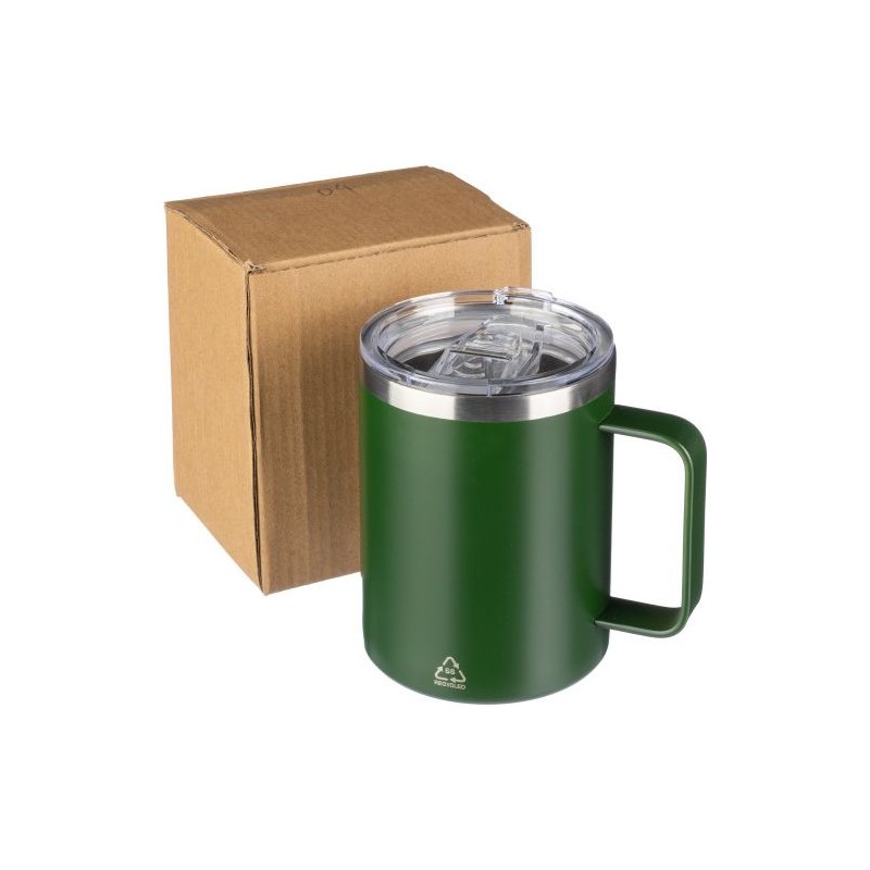 Mug double paroi incassable en acier inoxydable personnalisé - Renate Matières : métal Couleurs : gris objet publicitaire robust