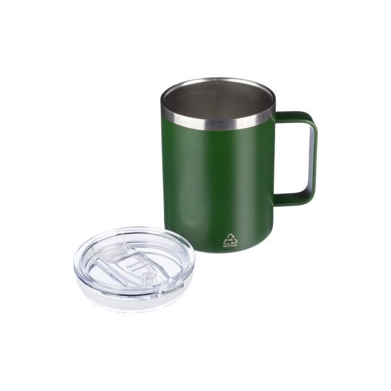 Mug double paroi incassable en acier inoxydable personnalisé - Renate Matières : métal Couleurs : gris goodies publicitaire dura