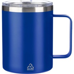 Mug double paroi incassable en acier inoxydable personnalisé - Renate Matières : métal Couleurs : bleu cobalt goodies publicitai
