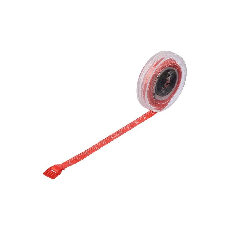 Mètre ruban rétractable en plastique personnalisable pratique - Théo Matières : ABS Couleurs : noir personnalisation sur mesure