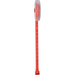 Mètre ruban rétractable en plastique personnalisable pratique - Théo Matières : ABS Couleurs : rouge impression logo haute quali