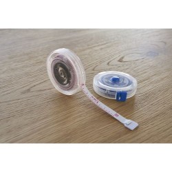 Mètre ruban rétractable en plastique personnalisable pratique - Théo Matières : ABS Couleurs : bleu cobalt objet promotionnel éc