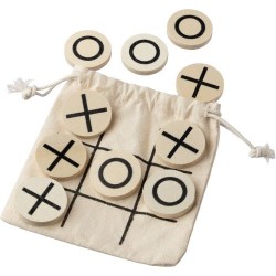 Jeu de morpion en bois naturel personnalisé - Waltraud Matières : bois Couleurs : kaki 2