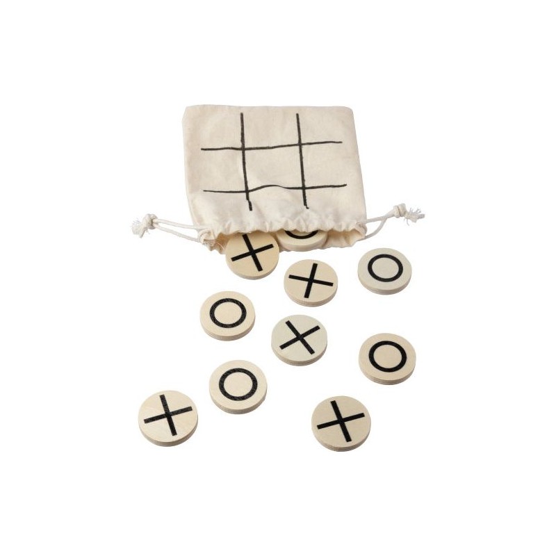 Jeu de Morpion en Bois Naturel - Waltraud