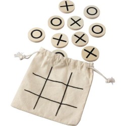 Jeu de morpion en bois naturel personnalisé - Waltraud Matières : bois Couleurs : kaki marquage laser ultra précis