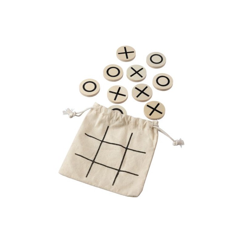 Jeu de Morpion en Bois Naturel - Waltraud