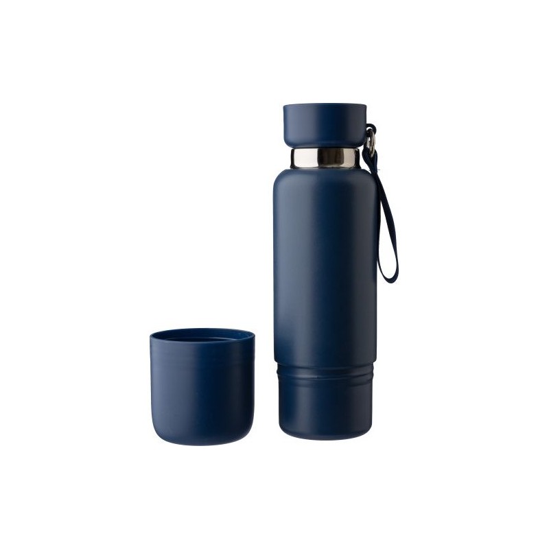 Gourde  double paroi de 500 ml en acier inoxydable Lieselotte Matières : métal Couleurs : noir cadeau client original