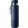 Gourde  double paroi de 500 ml en acier inoxydable Lieselotte Matières : métal Couleurs : noir goodies personnalisé en stock