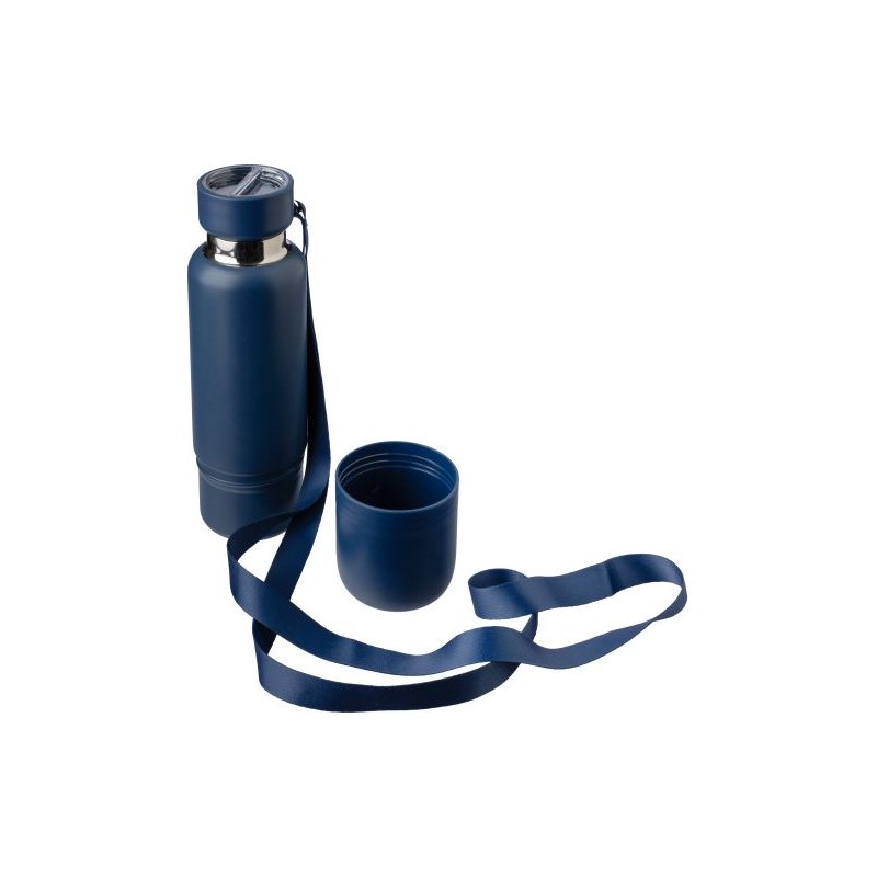 Gourde  double paroi de 500 ml en acier inoxydable Lieselotte Matières : métal Couleurs : noir goodies publicitaire durable